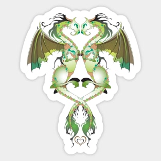 Earthen Love Dragons Sticker